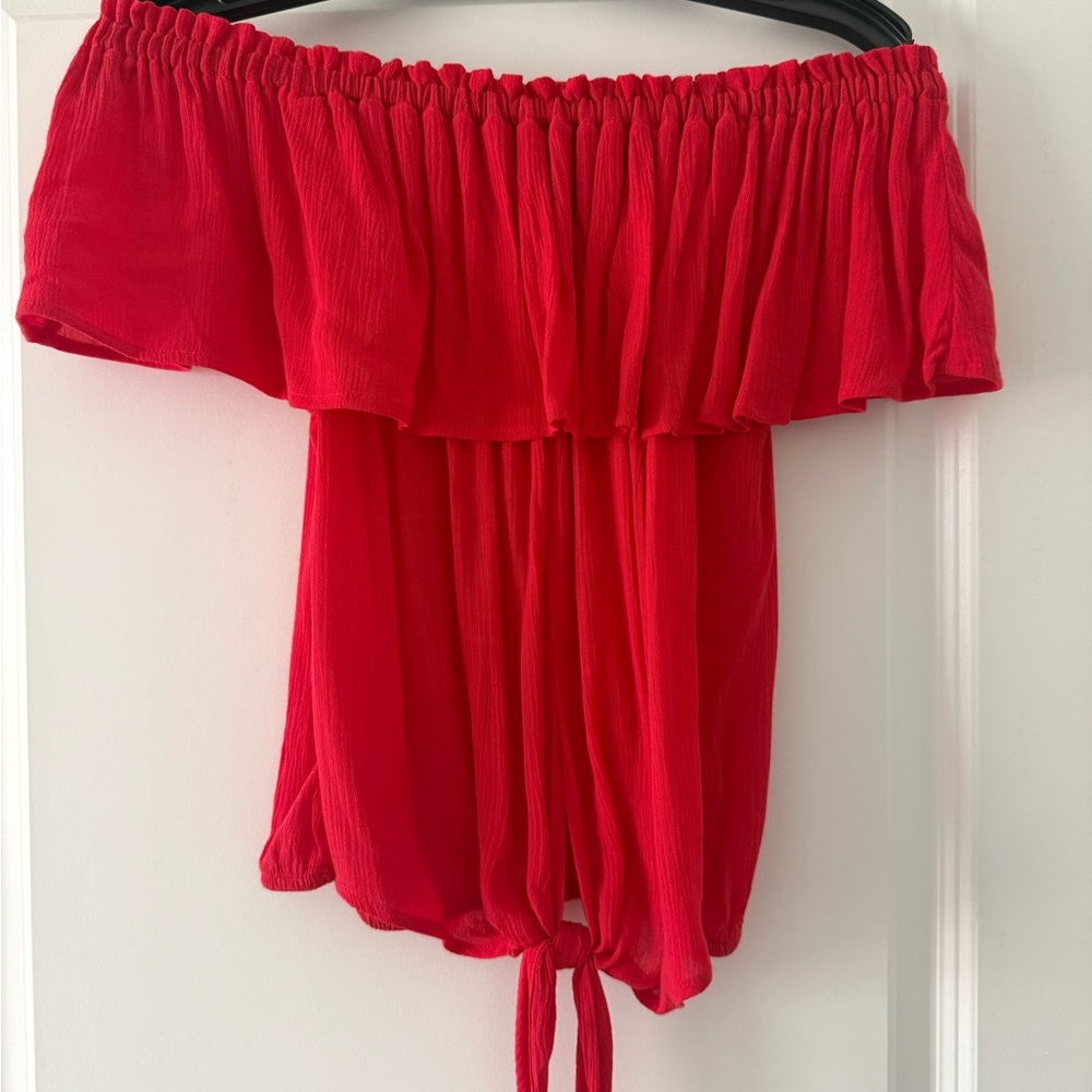 Express Off-Shoulder Ruffle Top